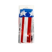 Hogloyecr Mega-L 4th of July Decorations Foil Fringe Garland Tinsel Streamers, Red White and Blue Star Metallic Hanging Backdrop Banner Table Skirts for Parade Floats Memorial Day Patriotic Party C